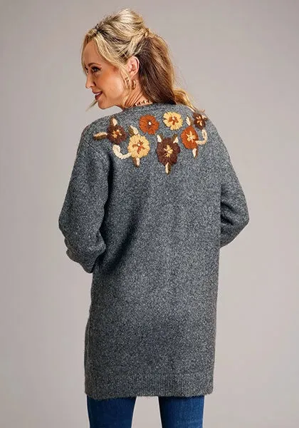Stetson 1799 Embroidered Cardigan (Grey) - Women's Sweater sold by Hat Country product image thumbnail 2