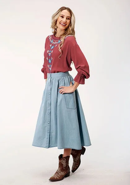 Roper 1789 Long Denim (Blue) - Women's Skirt sold by Hat Country product image thumbnail 3
