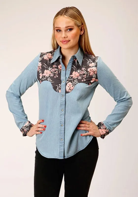 Roper 1789 Retro Denim (Light Blue) - Women's Western Shirt sold by Hat Country