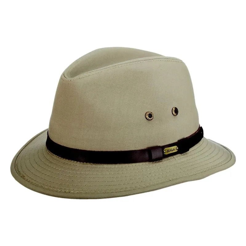Scala Gable - Cotton Blend Fedora Hat made by Scala