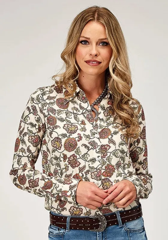 Roper 1977 Vintage Floral (Cream) - Women's Western Shirt sold by Hat Country