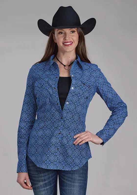 Roper 2251 Sapphire Ornamental (Blue) - Women's Western Shirt sold by Hat Country