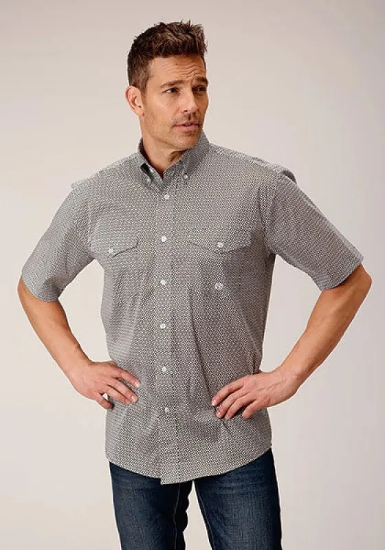 Roper 1564 Climbing Diamond (Green) - Men's Short Sleeve Shirt sold by Hat Country