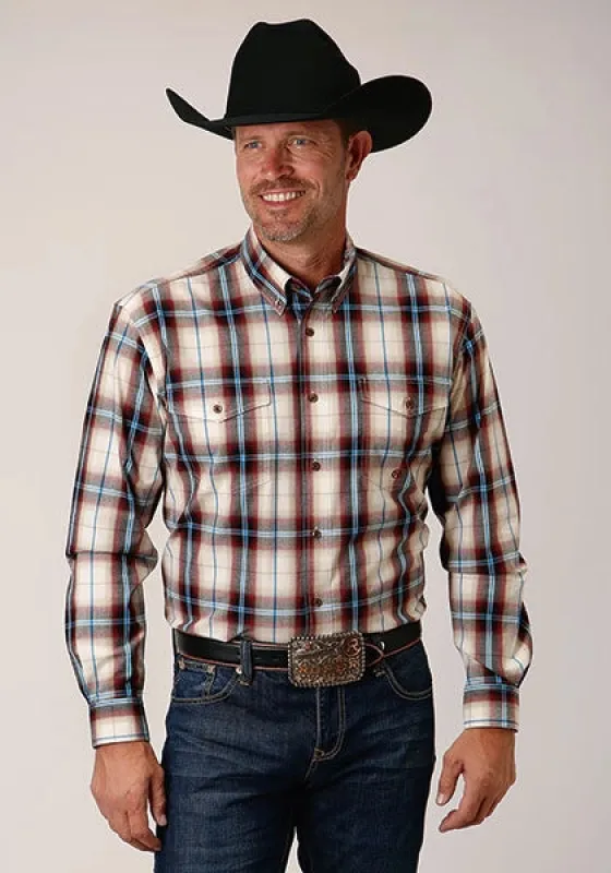 Roper 1661 Canyon Plaid (Red) - Men's Western Shirt sold by Hat Country