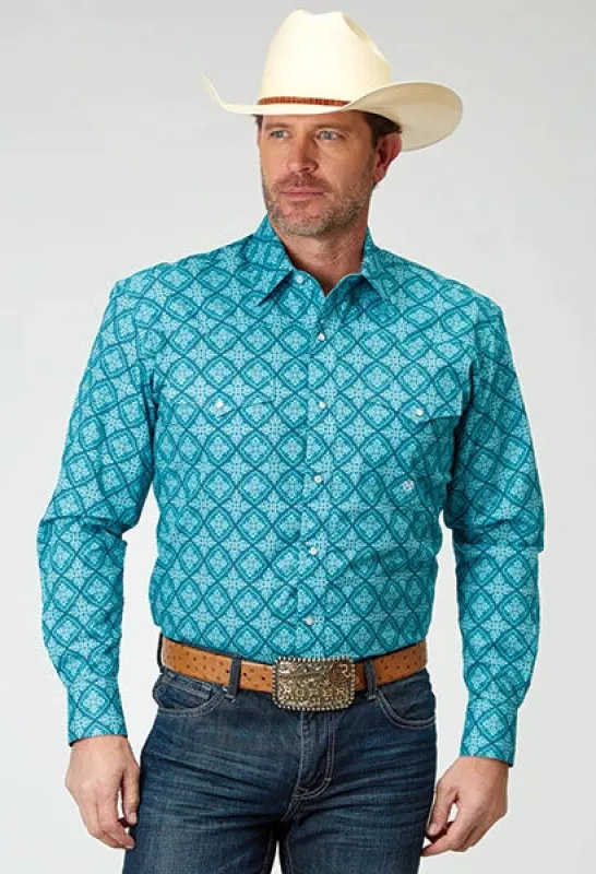 Roper 1937 Lake Medallion (Turquoise) - Men's Western Shirt sold by Hat Country