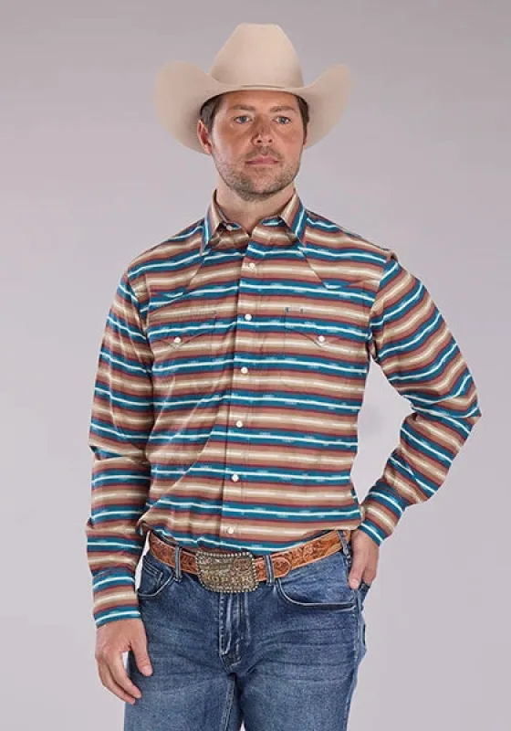Roper 2465 Mini Aztec Stripe (Multi) - Men's Western Shirt sold by Hat Country