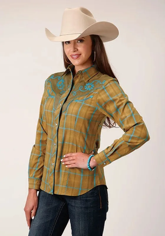 Roper 1714 Fancy Applique (Butterscotch) - Women's Western Shirt sold by Hat Country