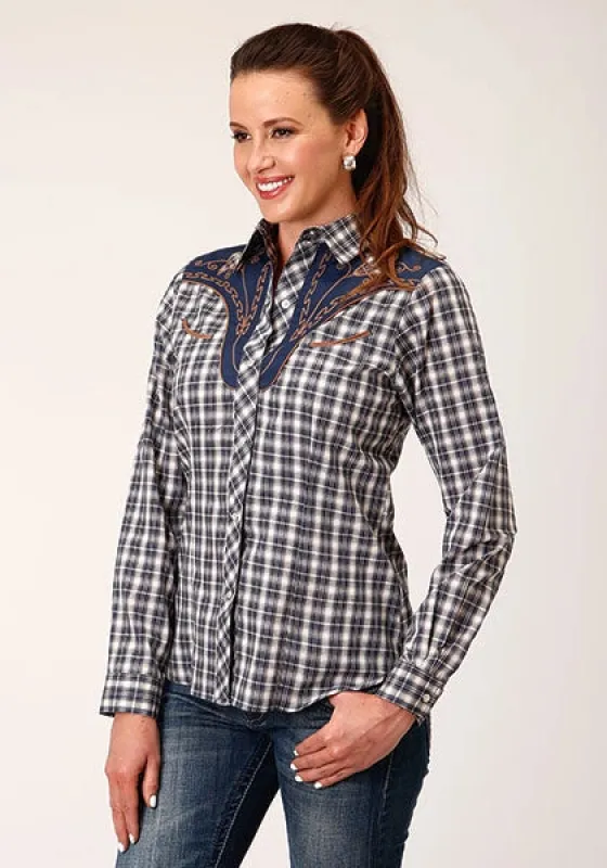 Roper 1709 Small Plaid (Blue) - Women's Western Shirt sold by Hat Country