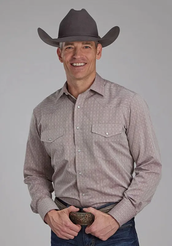 Roper 2112 Tone On Tone (Red) - Men's Western Shirt sold by Hat Country