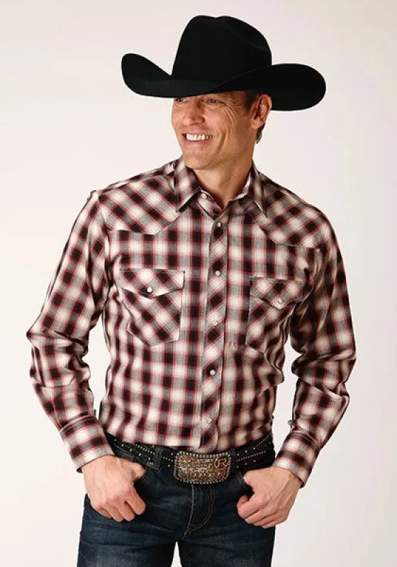 Roper 1708 Plaid (Wine) - Men's Western Shirt sold by Hat Country