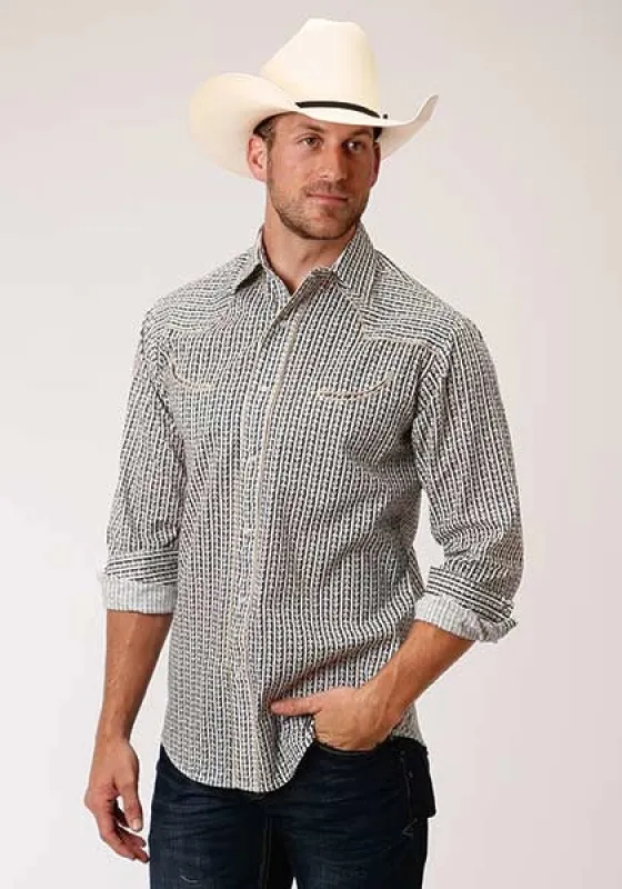 Roper 00251 Dark Ground (Grey) - Men's Western Shirt sold by Hat Country
