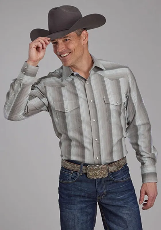 Roper 2114 Multi Stripe (Grey) - Men's Western Shirt sold by Hat Country