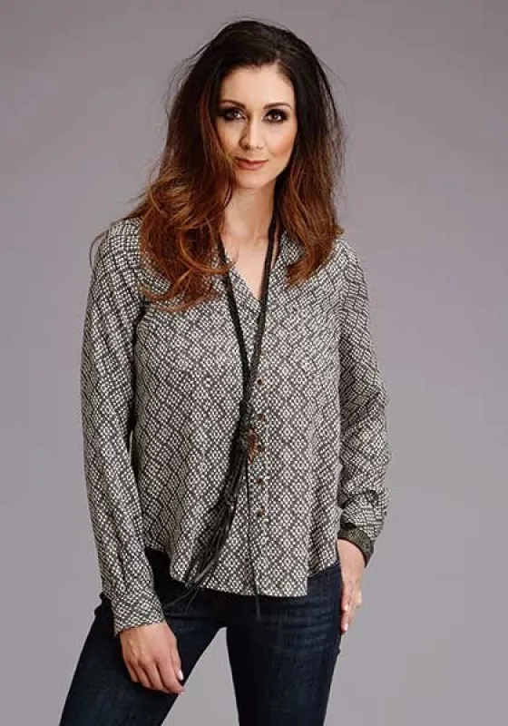 Stetson 2101 Aztec Geo (Black) - Women's Blouse sold by Hat Country