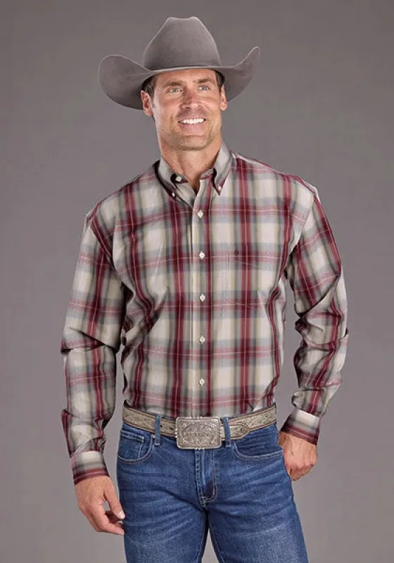 Stetson 2398 Diamond Ranch (Wine) - Men's Western Shirt sold by Hat Country