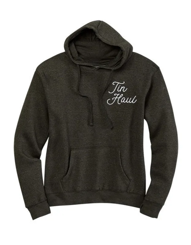 Tin Haul Embroidered Logo (Grey) - Women's Hoodie Sweatshirt sold by Hat Country