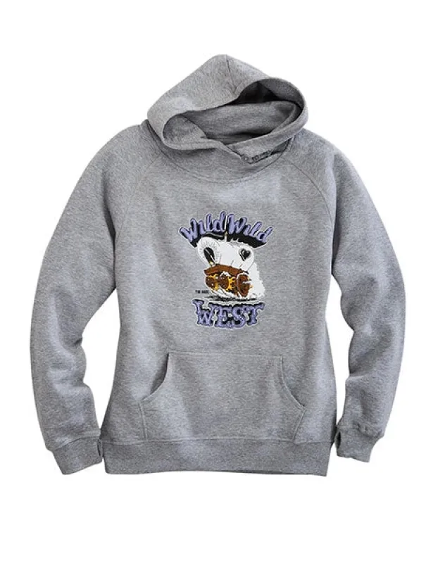 Tin Haul Wild Wagon (Grey) - Women's Hoodie Sweatshirt sold by Hat Country