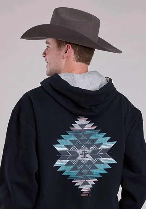 Tin Haul Serape Anvil (Black) - Men's Hoodie Sweatshirt sold by Hat Country