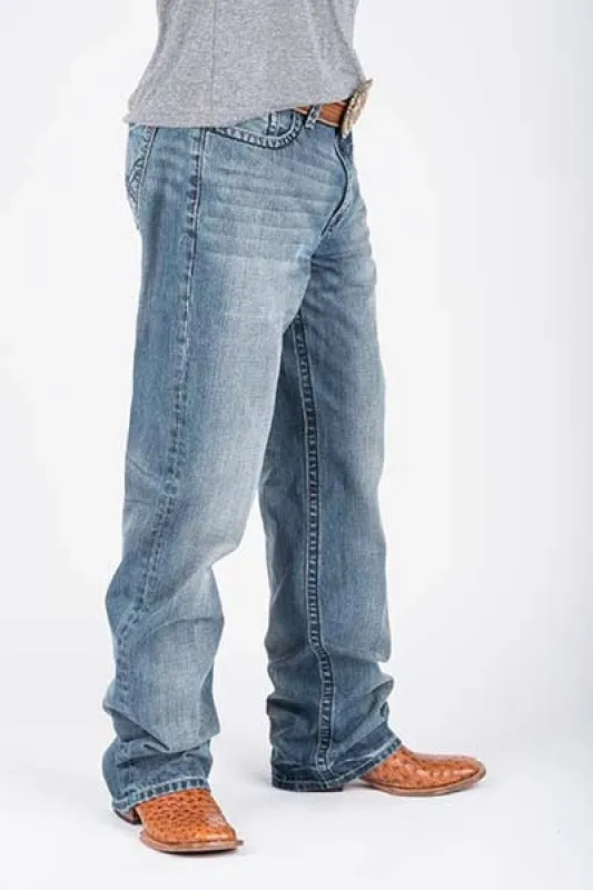 Tin Haul 420 Regular Joe Deco Stitch Pockets (Light Wash) - Men's Bootcut Jeans sold by Hat Country