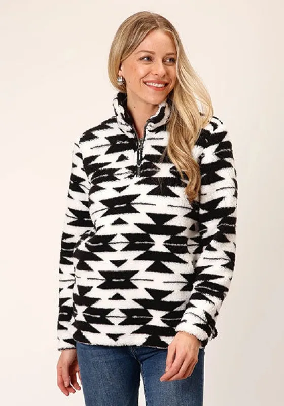 Roper 1820 Aztec (Black) - Women's Fleece Pullover sold by Hat Country