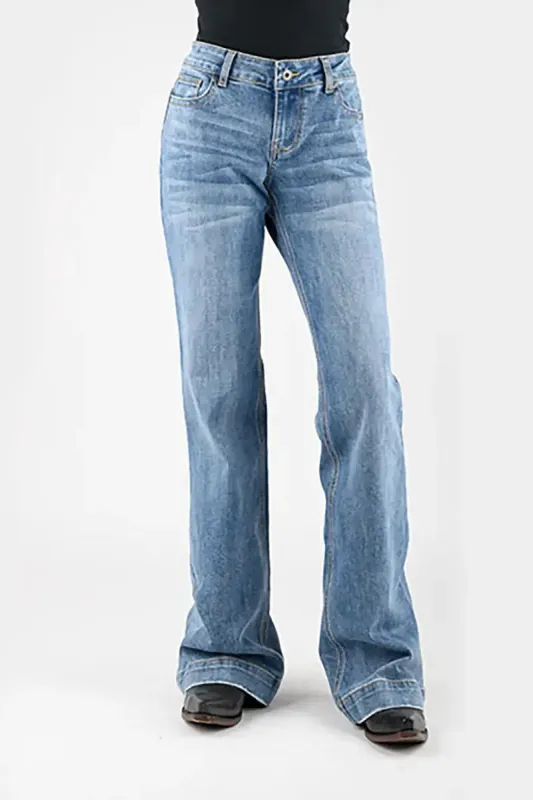 Stetson 214 Trouser Fit Back Welt Pocket ( Denim Light Wash )- Women's Jeans (Closeout) sold by Hat Country