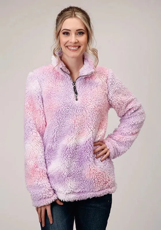 Roper 1353 Polar Tie Dye (Pink) - Women's Fleece Pullover sold by Hat Country