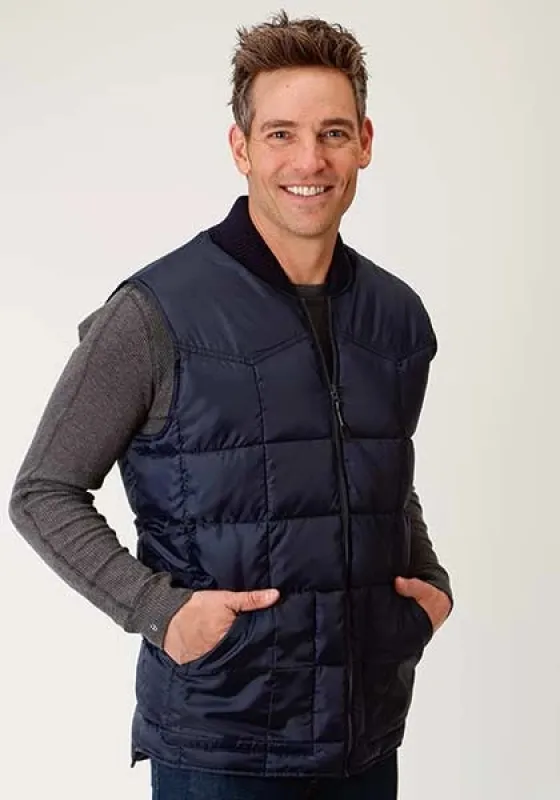 Roper 1473 Poly Filled (Navy) - Men's Vest sold by Hat Country