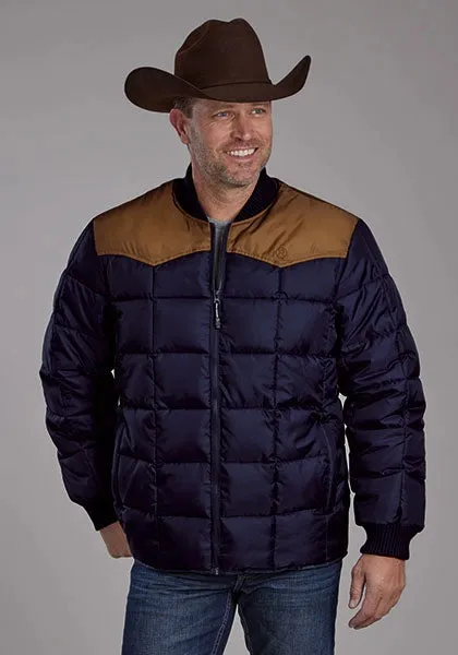 Roper 1473 Poly Filled (Brown/Navy) - Men's Jacket sold by Hat Country