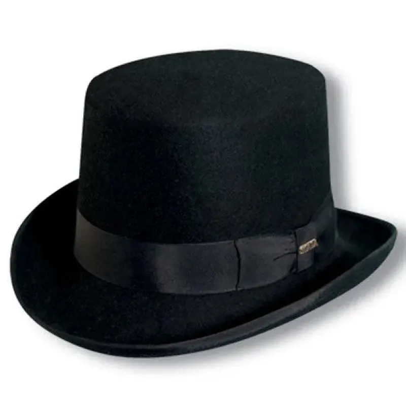 Scala Carter - Wool Felt Top Hat (Closeout) made by Scala