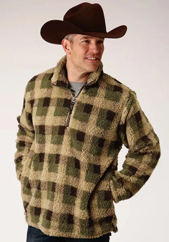 Roper 1352 Polar (Green) - Men's Fleece Pullover sold by Hat Country