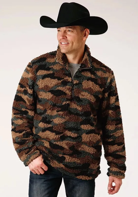Roper 1352 Polar (Camo) - Men's Fleece Pullover sold by Hat Country
