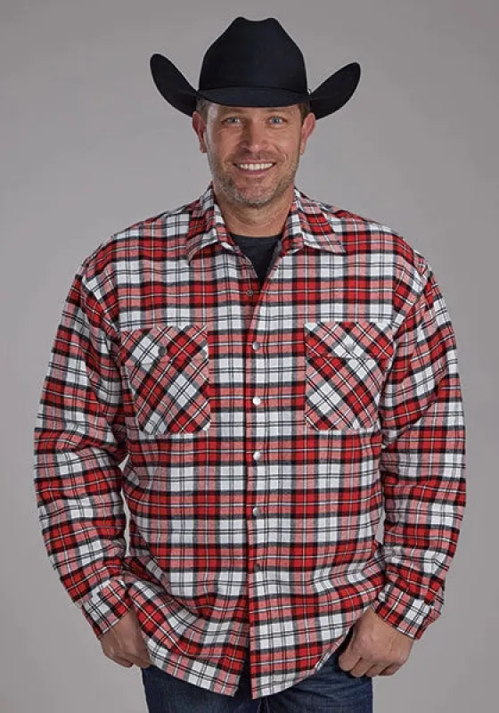 Roper 2205 Flannel (Red) - Men's Shirt Jacket sold by Hat Country