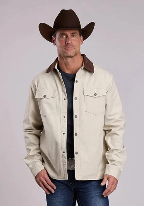 Stetson Lined Twill (Tan) - Men's Shirt Jacket sold by Hat Country