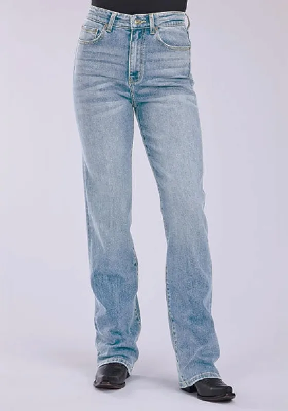 Stetson 915 High Rise Straight Fit (Light Wash) - Women's Jeans sold by Hat Country