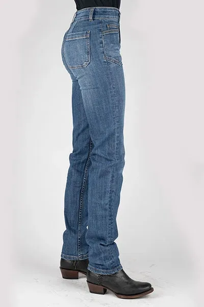 Stetson 915 High Rise Straight Fit Oversize Pockets (Medium Wash) - Women's Jeans sold by Hat Country product image thumbnail 3