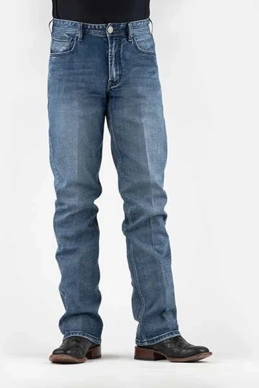 Stetson 1211 Straight Fit Stretch (Medium Wash) - Men's Jeans made by Stetson