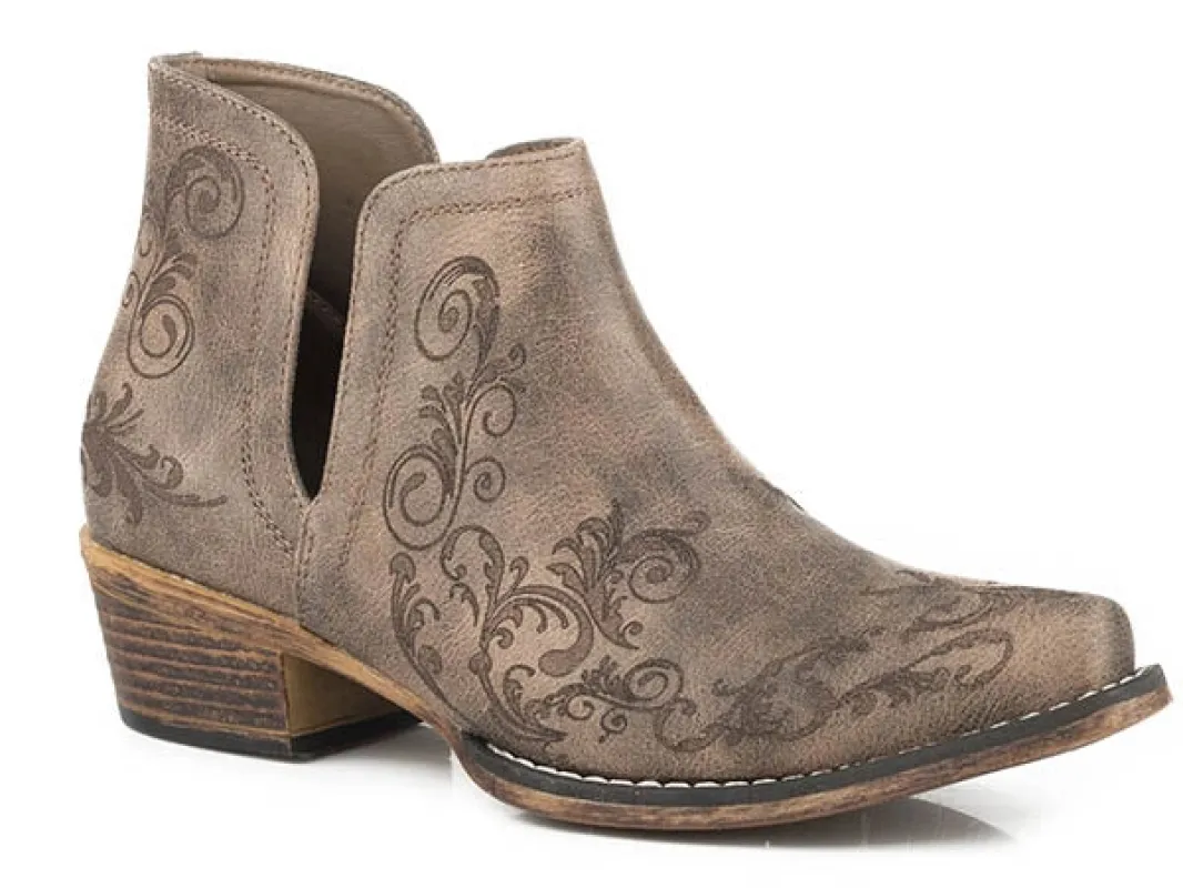 Roper Ava Laser (Brown) - Women's Cowgirl Boot sold by Hat Country