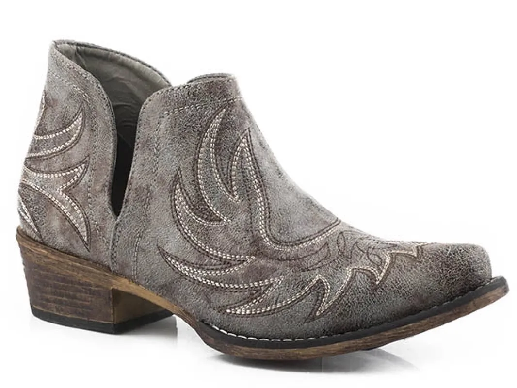 Roper Ava Vintage (Grey) - Women's Cowgirl Boot sold by Hat Country