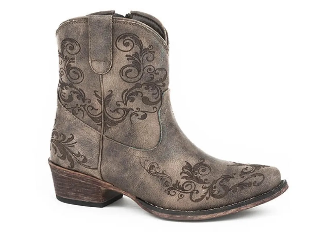 Roper Short Stuff (Brown) - Women's Cowgirl Boot sold by Hat Country