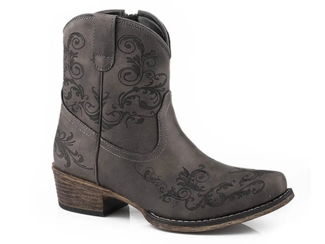 Roper Short Stuff (Grey) - Women's Cowgirl Boot made by Roper