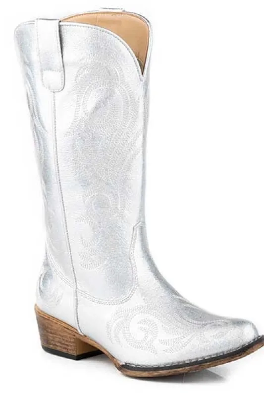 Roper Riley (Silver) - Women's Cowgirl Boot made by Roper