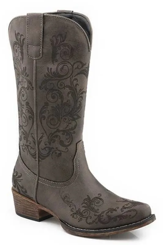Roper Tall Stuff (Black) - Women's Cowgirl Boot sold by Hat Country