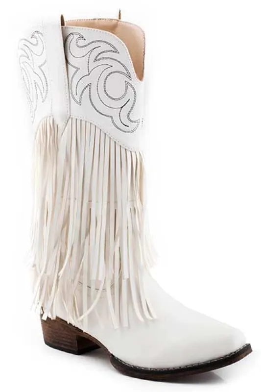 Roper Rickrack (White) - Women's Cowgirl Boot made by Roper