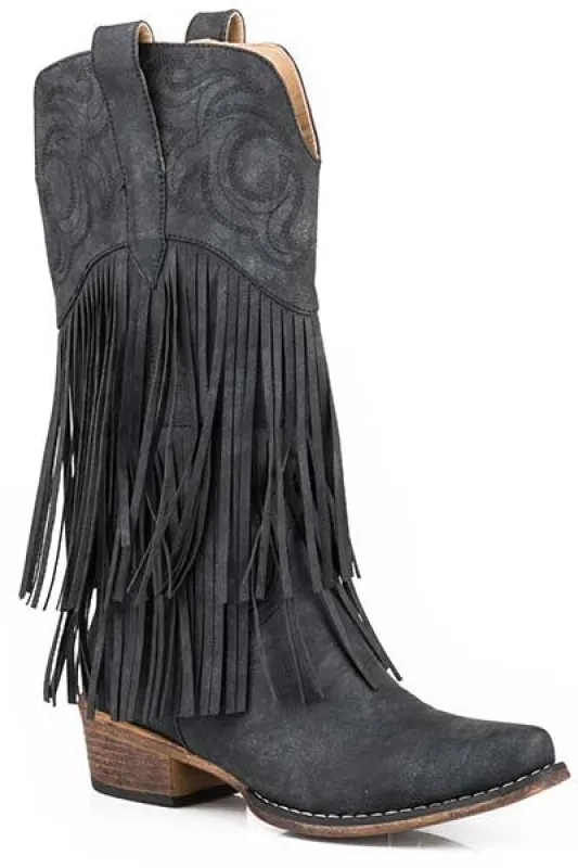 Roper Rickrack (Black) - Women's Cowgirl Boot sold by Hat Country