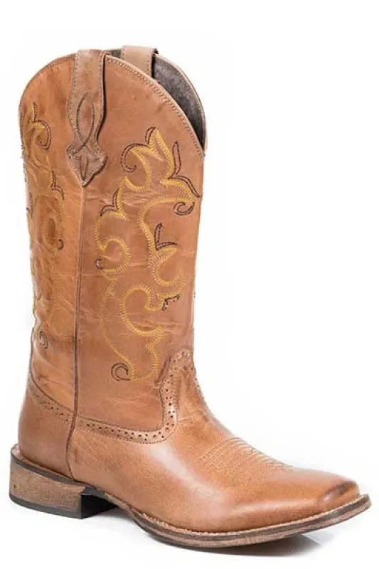 Roper Lindsey (Tan) - Women's Cowgirl Boot made by Roper
