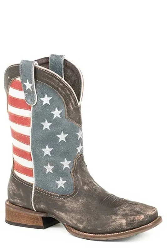 Roper America (Brown) - Men's Cowboy Boot made by Roper