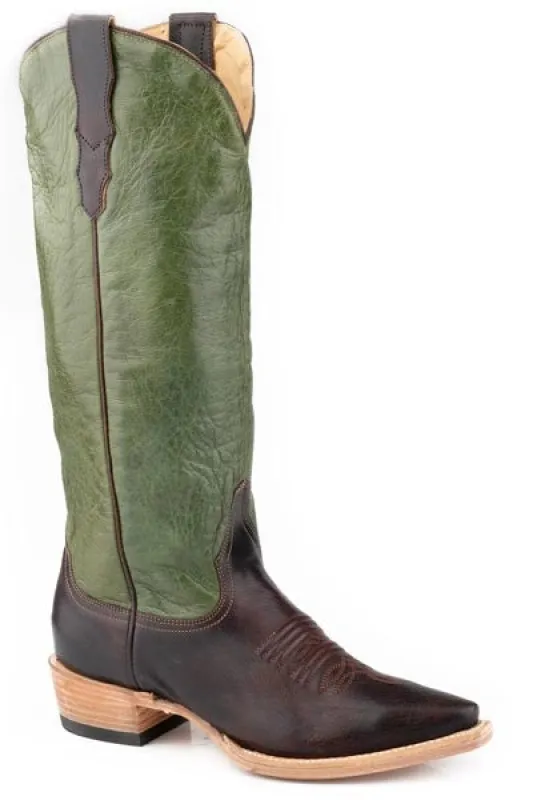 Stetson Clover (Green) - Women's Leather Cowgirl Boot sold by Hat Country