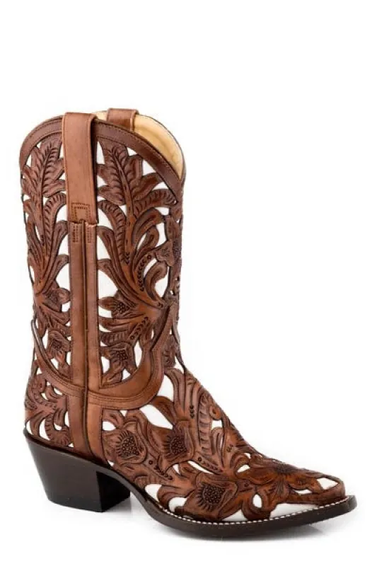 Stetson Abilene (Brown) - Women's Leather Cowgirl Boot sold by Hat Country