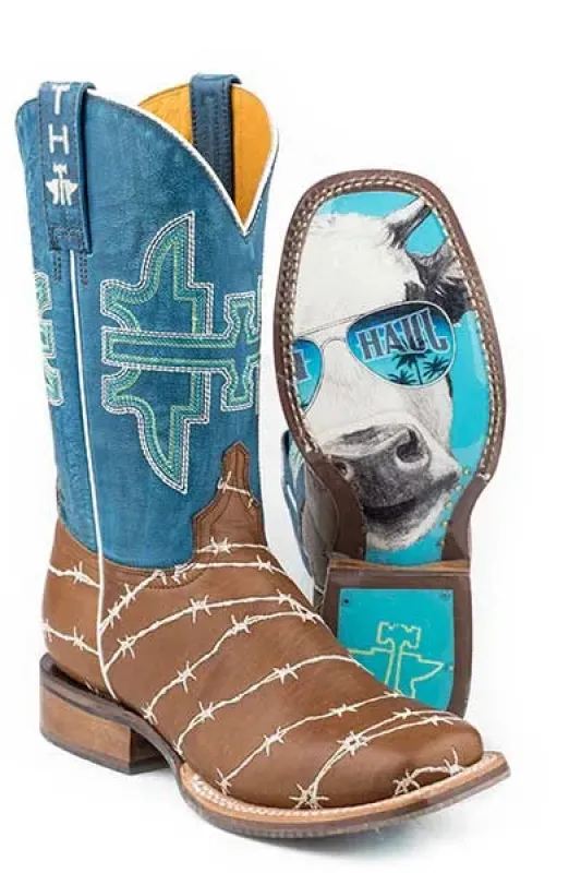 Tin Haul Hands Off - Women's Leather Cowgirl Boot sold by Hat Country