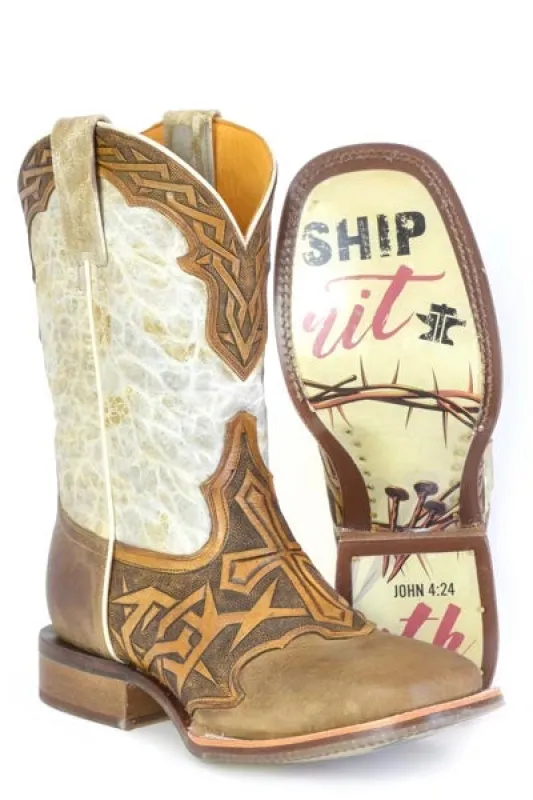 Tin Haul Cross & Thorns - Men's Leather Cowboy Boot sold by Hat Country