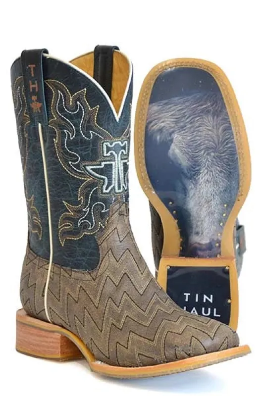 Tin Haul Lightning Strikes - Men's Leather Cowboy Boot made by Hat Country